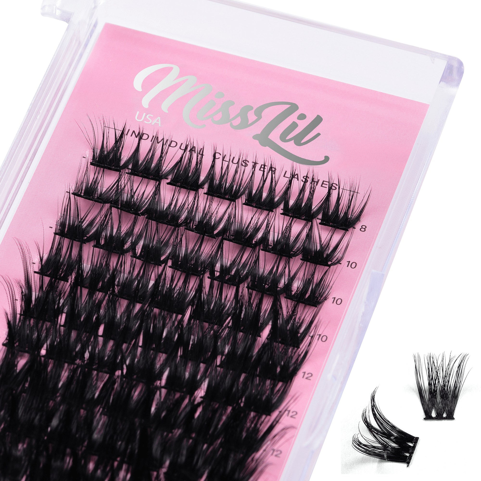 DIY Cluster Lashes AD-09 Small MIX Tray - Miss Lil USA Wholesale