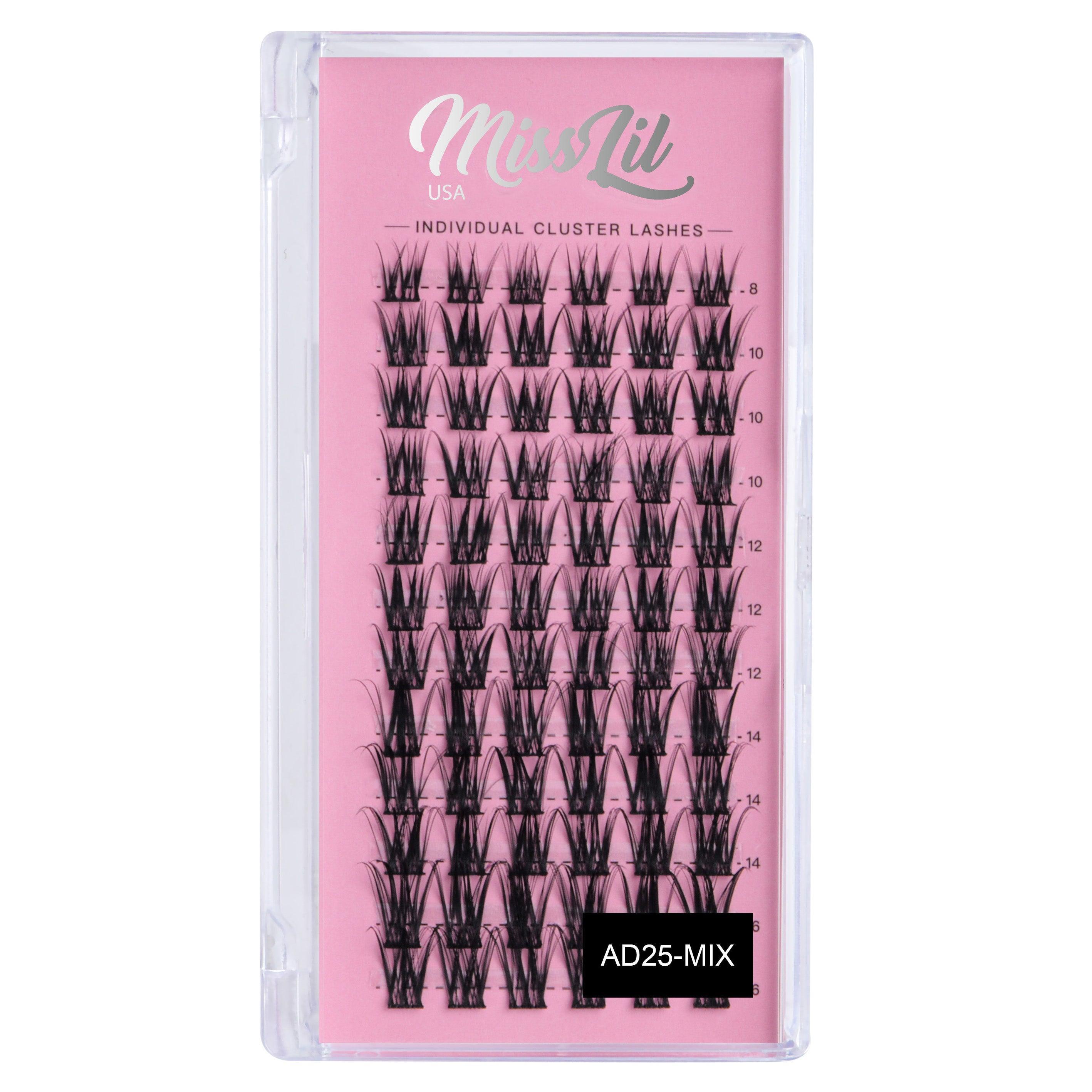 Cluster Lashes AD-25 Small MIX Tray - Miss Lil USA Wholesale