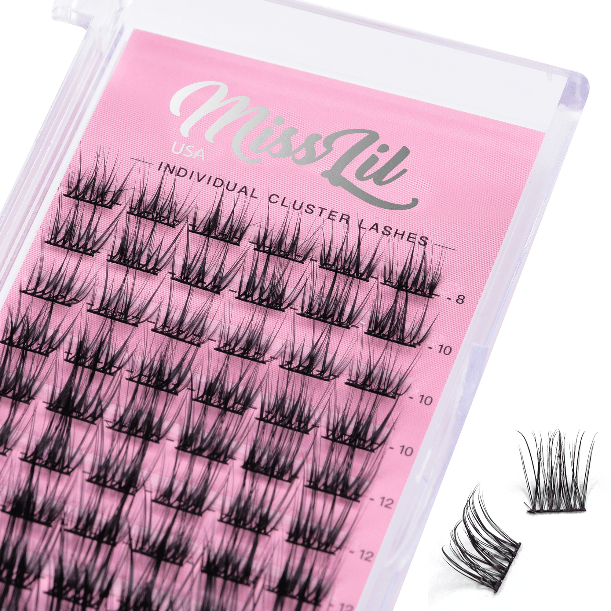 DIY individual Cluster Lashes AD-27 Small MIX Tray - Miss Lil USA Wholesale