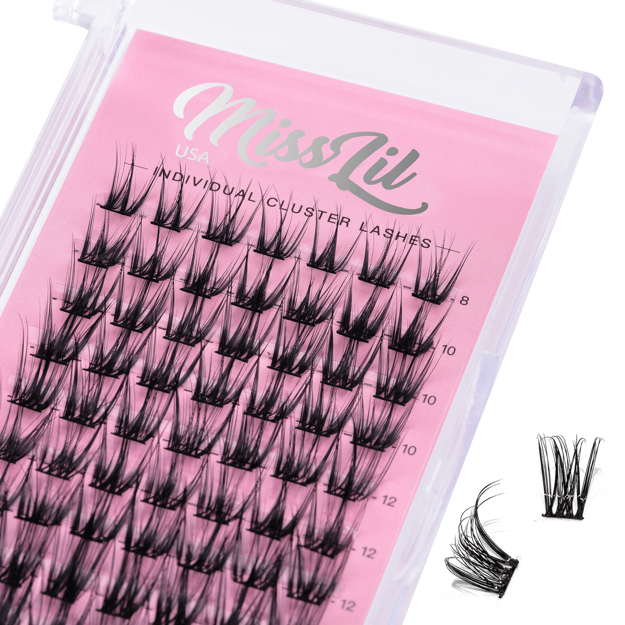 Individual Cluster lashes AD-28 Small MIX Tray - Miss Lil USA Wholesale