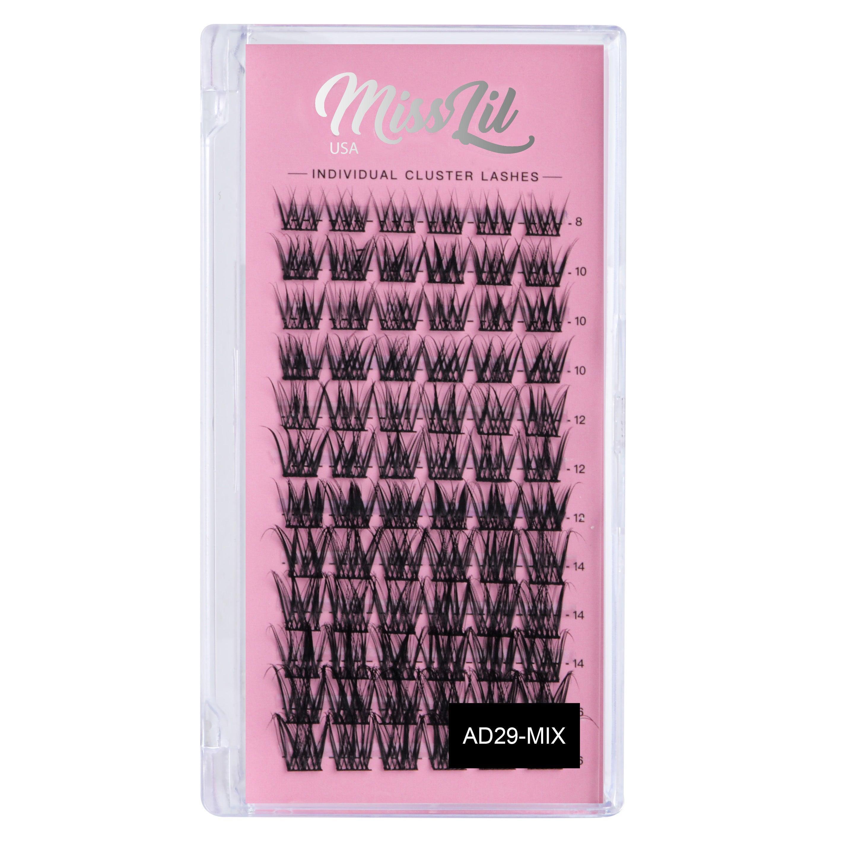 Individual Cluster lashes AD-29 Small MIX Tray - Miss Lil USA Wholesale