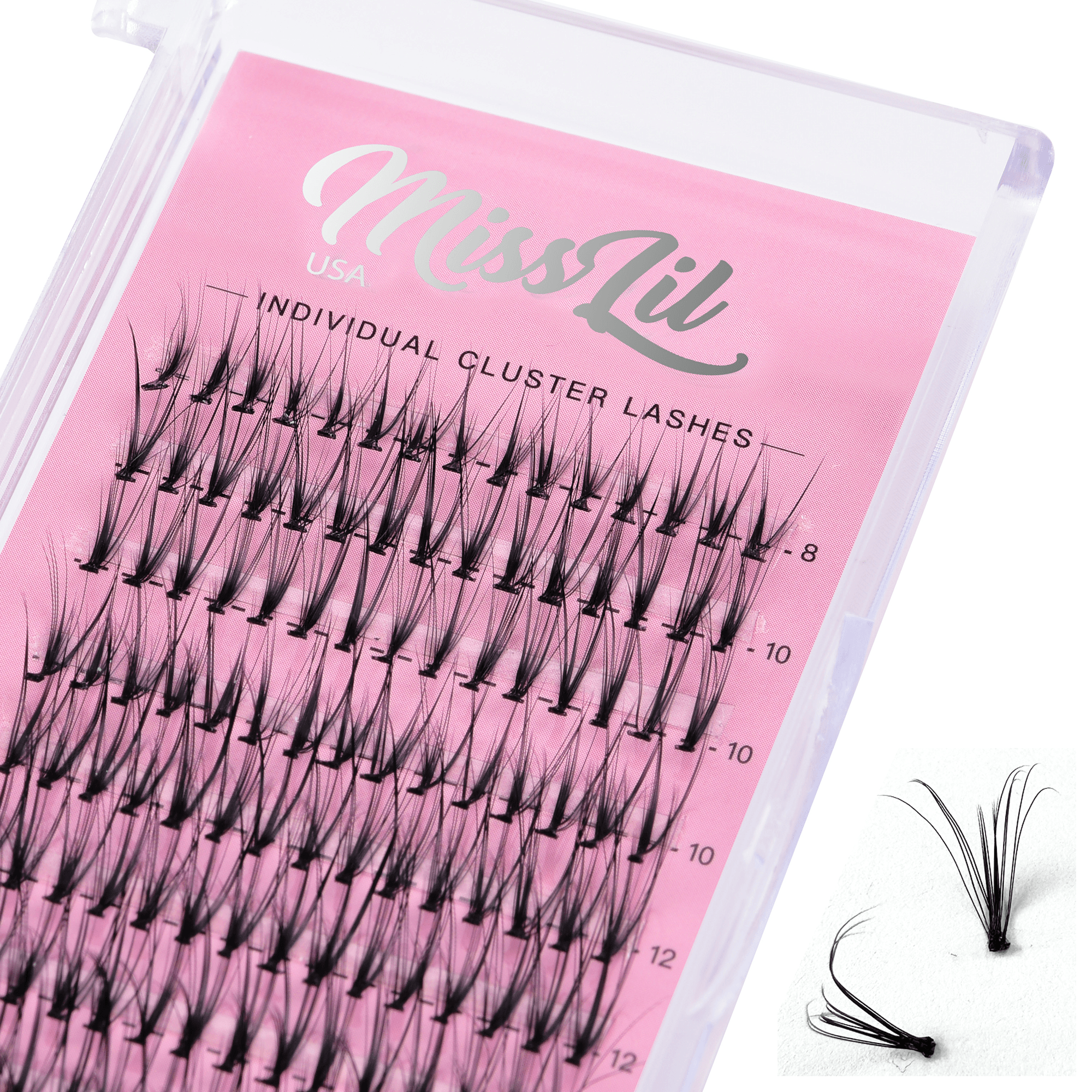 Cluster eyelash extensions AD-37 Small MIX Tray- Miss Lil USA Wholesale