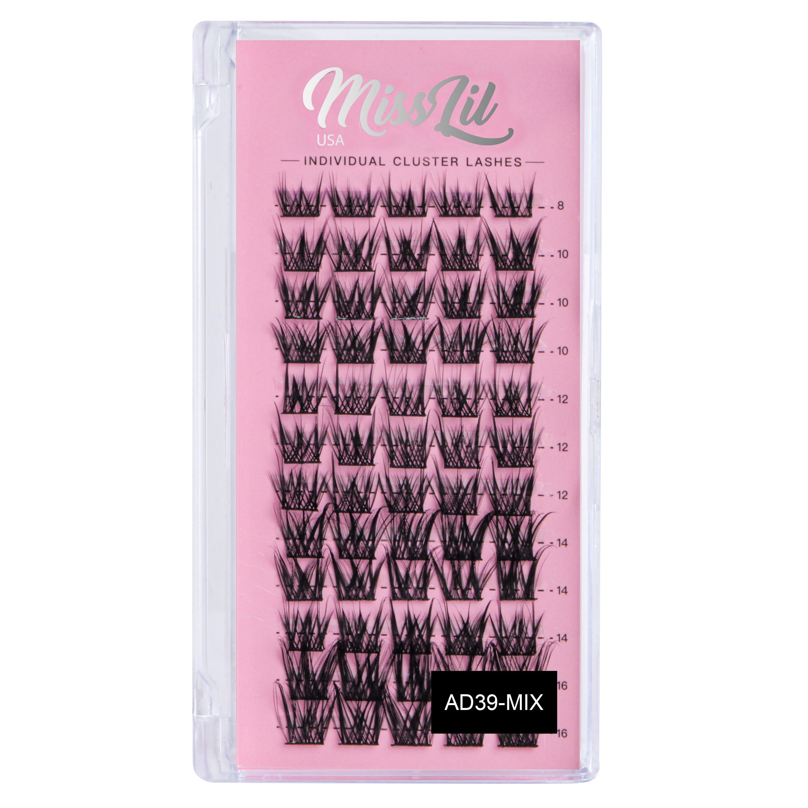 DIY Individual Cluster lashes AD-39 Small MIXED Tray - Miss Lil USA Wholesale
