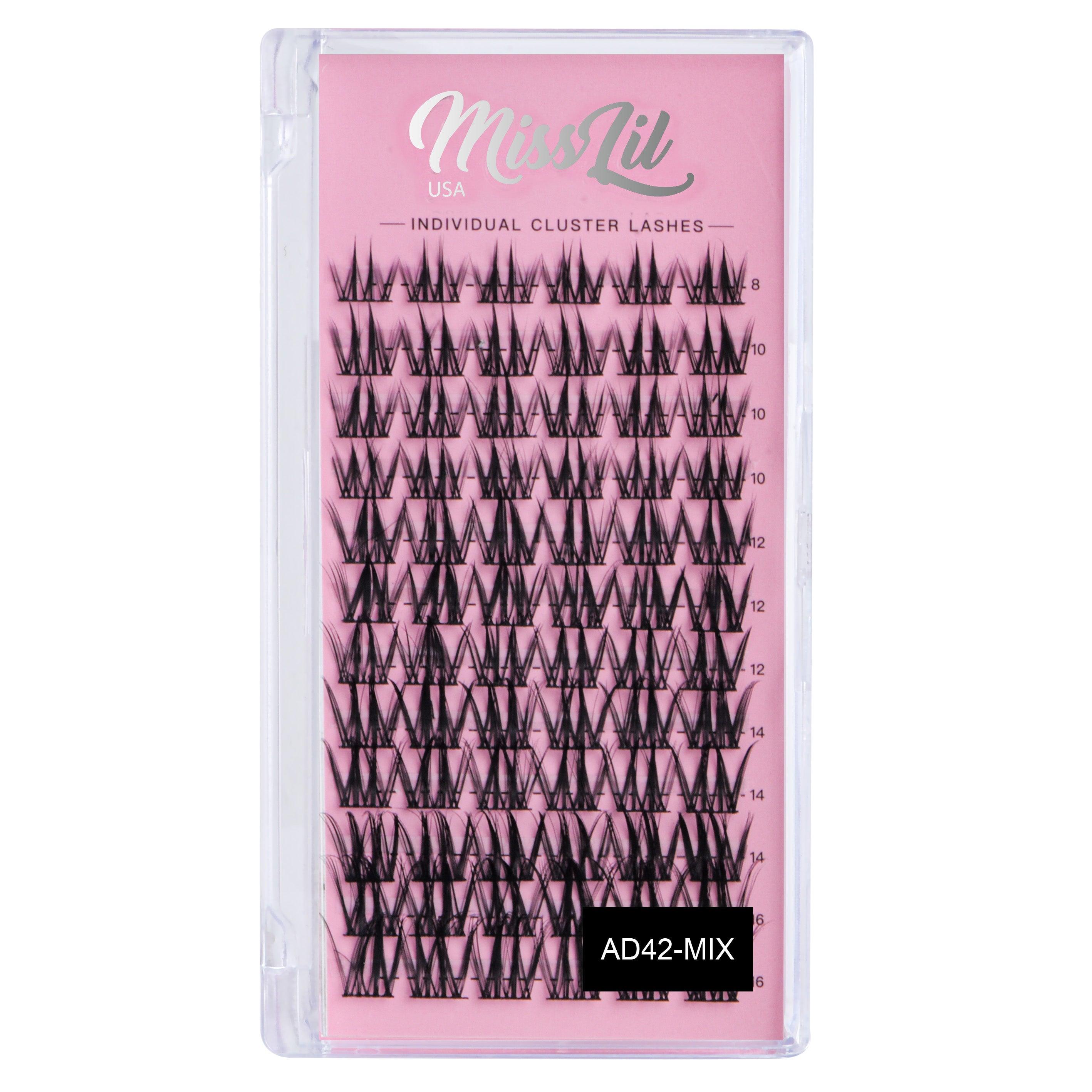 DIY Individual Cluster lashes AD-42 Small MIXED Tray - Miss Lil USA Wholesale