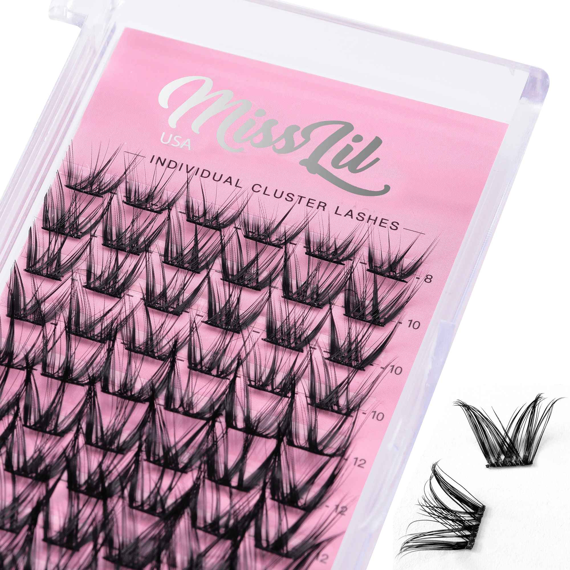 DIY Cluster lashes AD-44 Small MIXED Tray - Miss Lil USA Wholesale