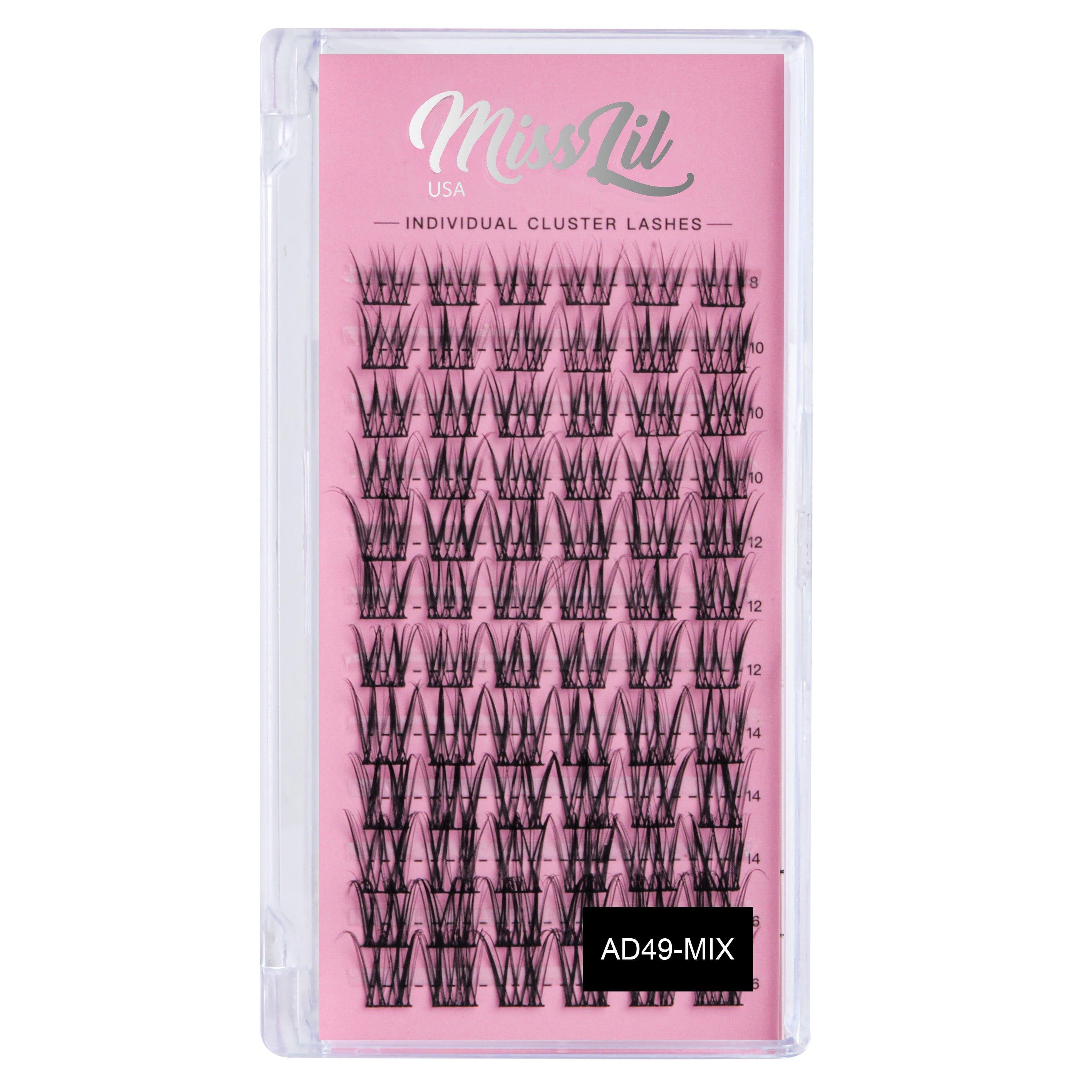 DIY Cluster Lashes AD-49 Small MIX Tray- Miss Lil USA Wholesale