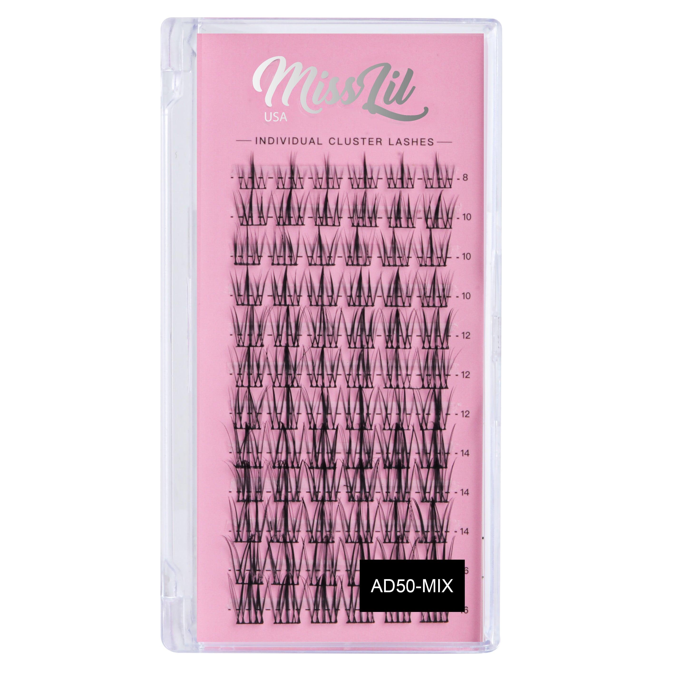 DIY Cluster Lashes AD-50 Small MIX tray- Miss Lil USA Wholesale