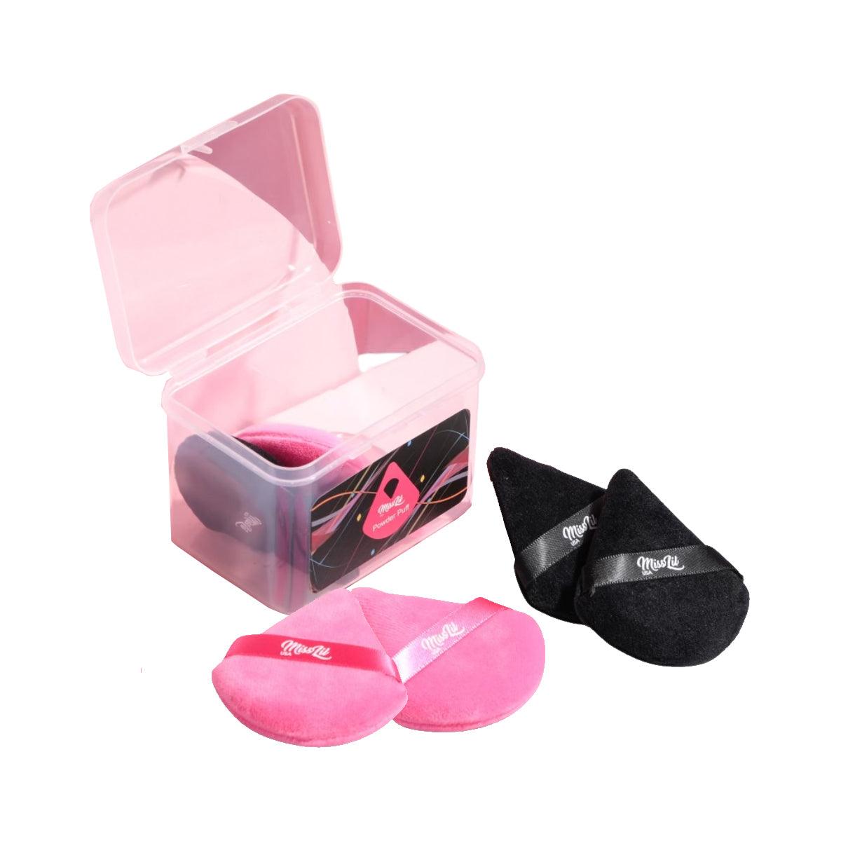 Powder puff pink and black in a box - Miss Lil USA Wholesale