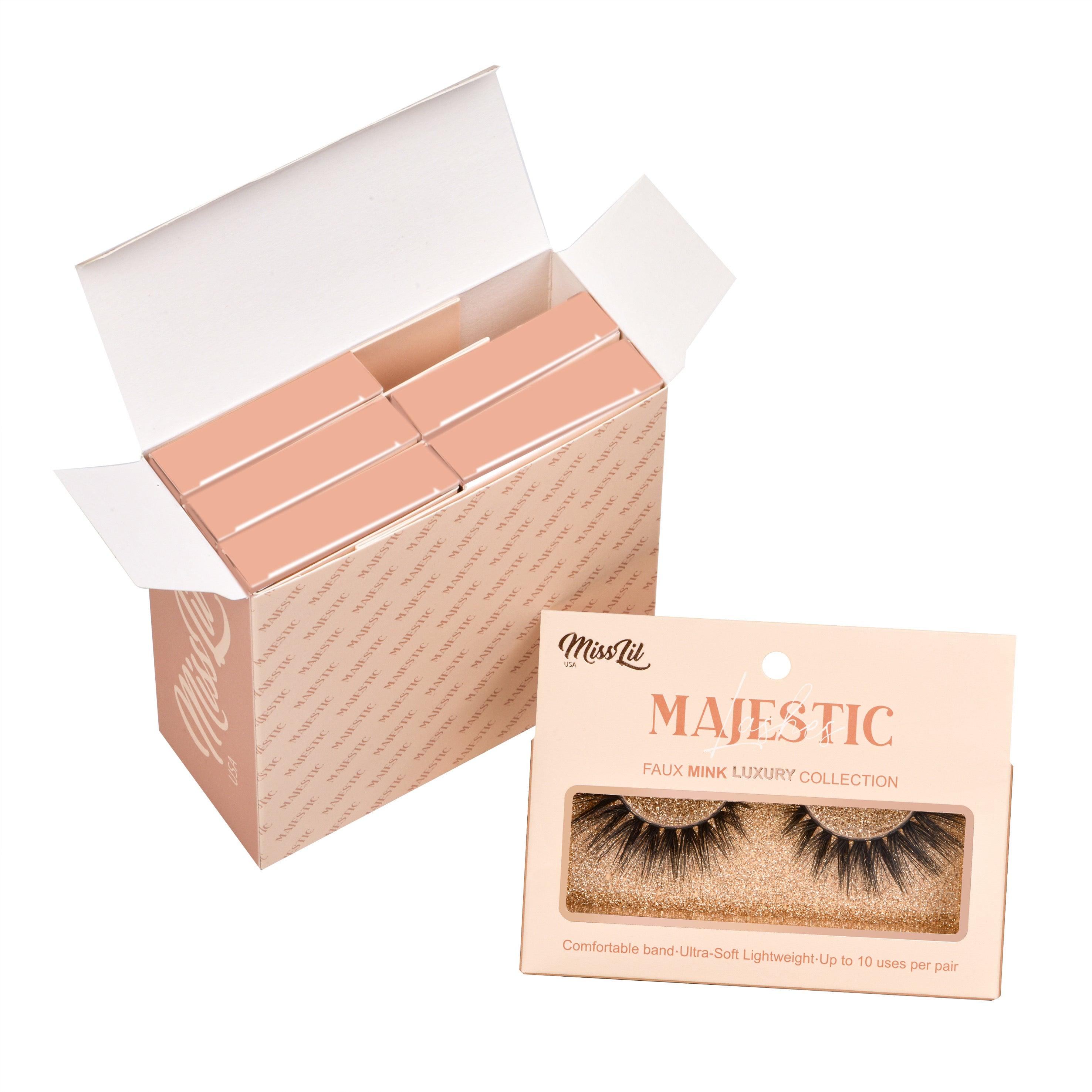 1 Pair Lashes-Majestic Collection #3 (Pack of 12) - Miss Lil USA Wholesale
