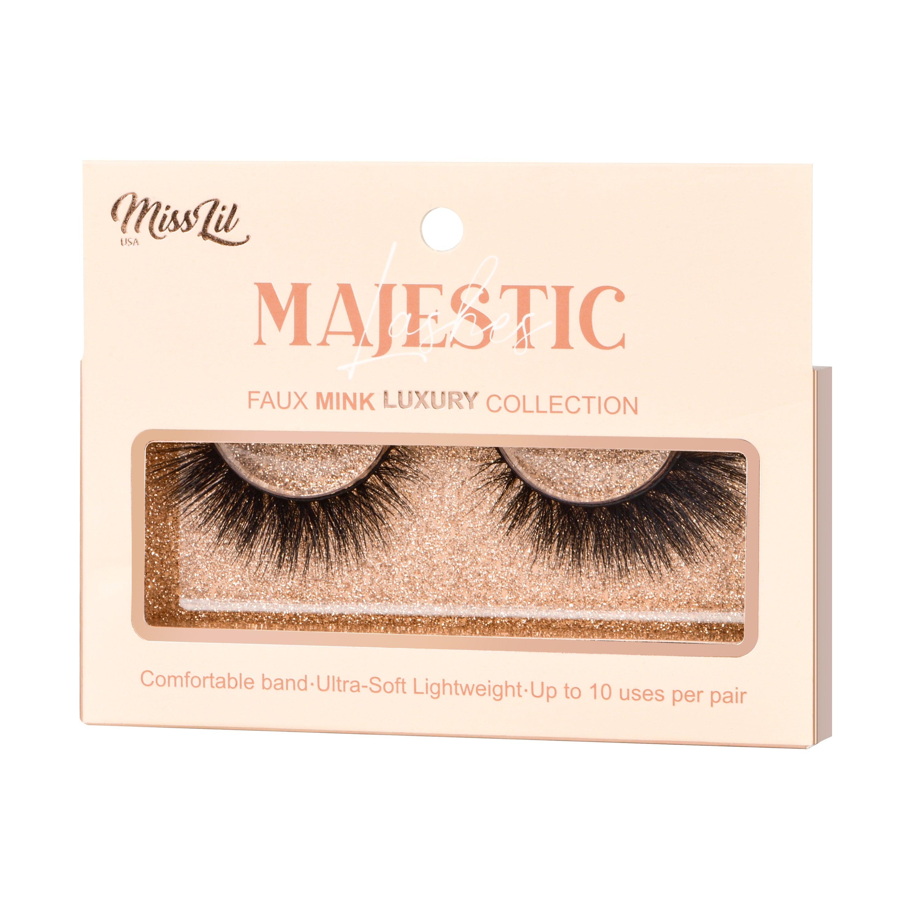 1-Pair Lashes-Majestic Collection #5 (Pack of 12) - Miss Lil USA Wholesale