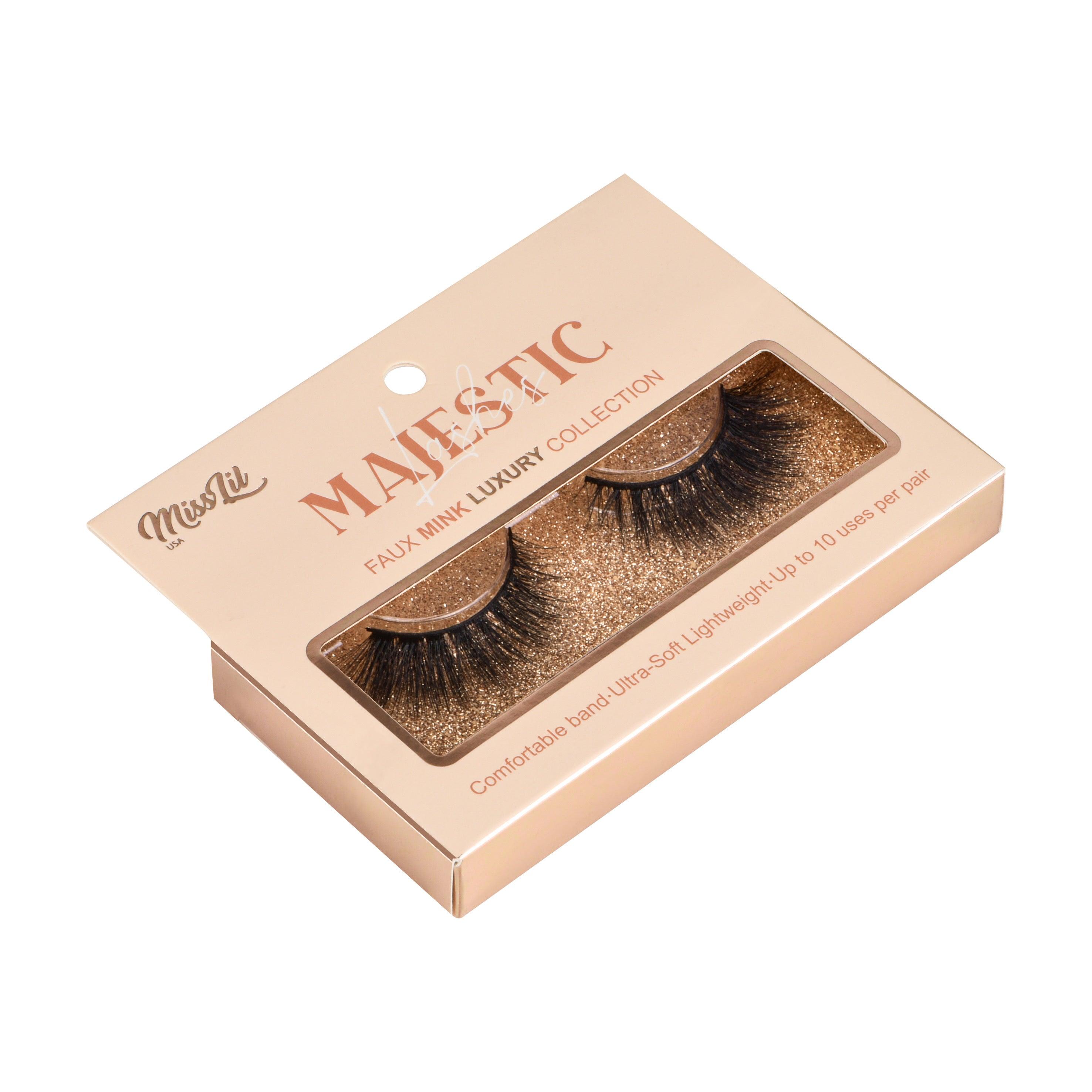 1-Pair Lashes-Majestic Collection #5 (Pack of 12) - Miss Lil USA Wholesale