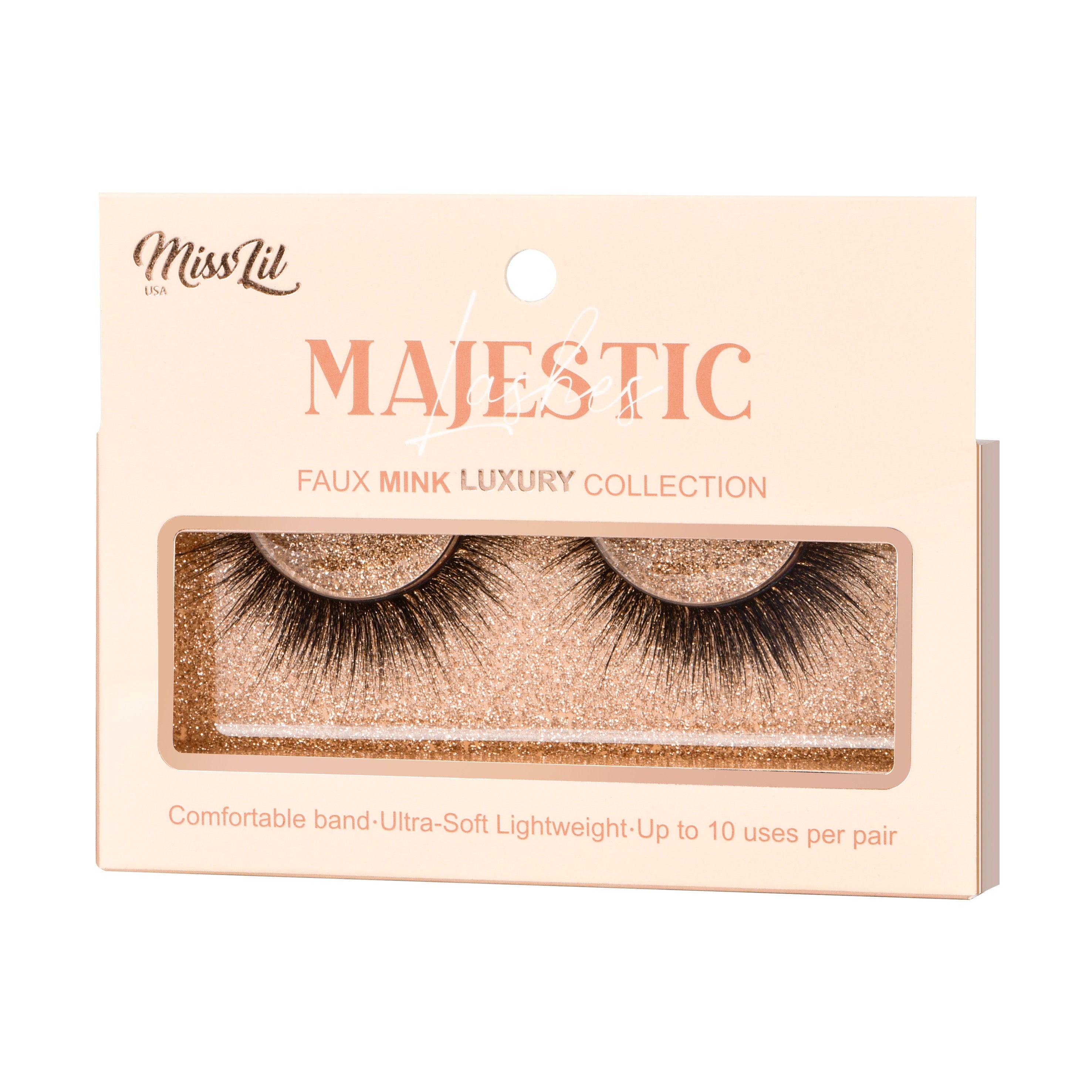 1 Pair Lashes-Majestic Collection #7 (Pack of 12) - Miss Lil USA Wholesale