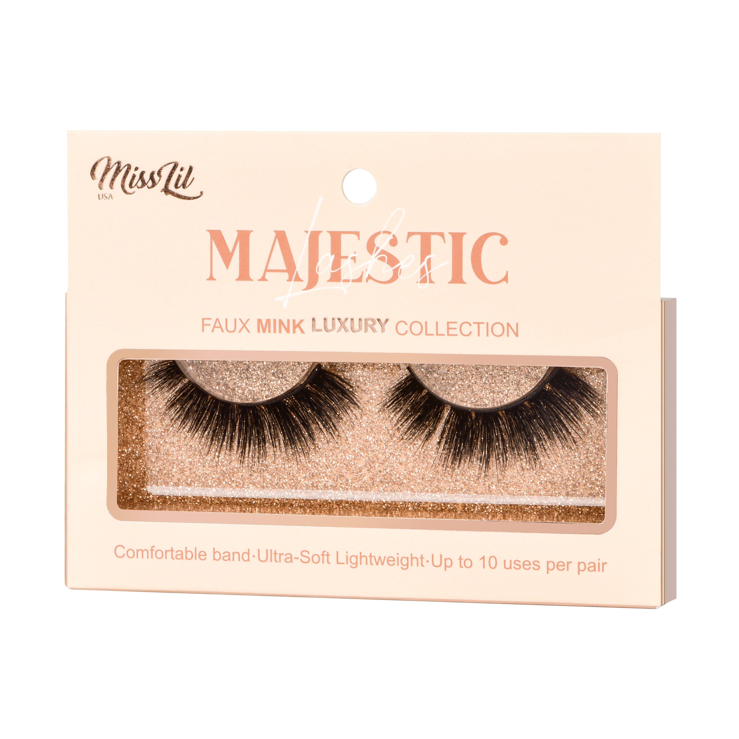 1 Pair Lashes-Majestic Collection #9 (Pack of 12) - Miss Lil USA Wholesale