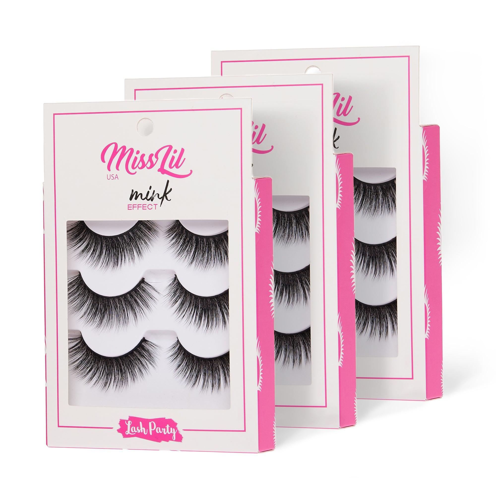 3-Pair Eyelashes - Lash Party Collection #5 ( Pack of 12) - Miss Lil USA Wholesale