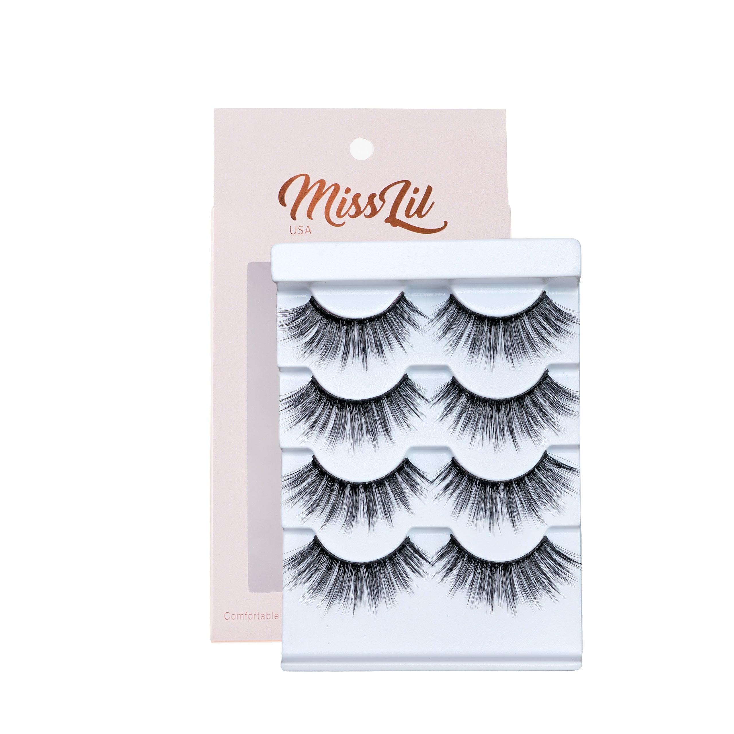 4 Pairs Lashes Classic Collection #1 ( Pack of 12 ) - Miss Lil USA Wholesale