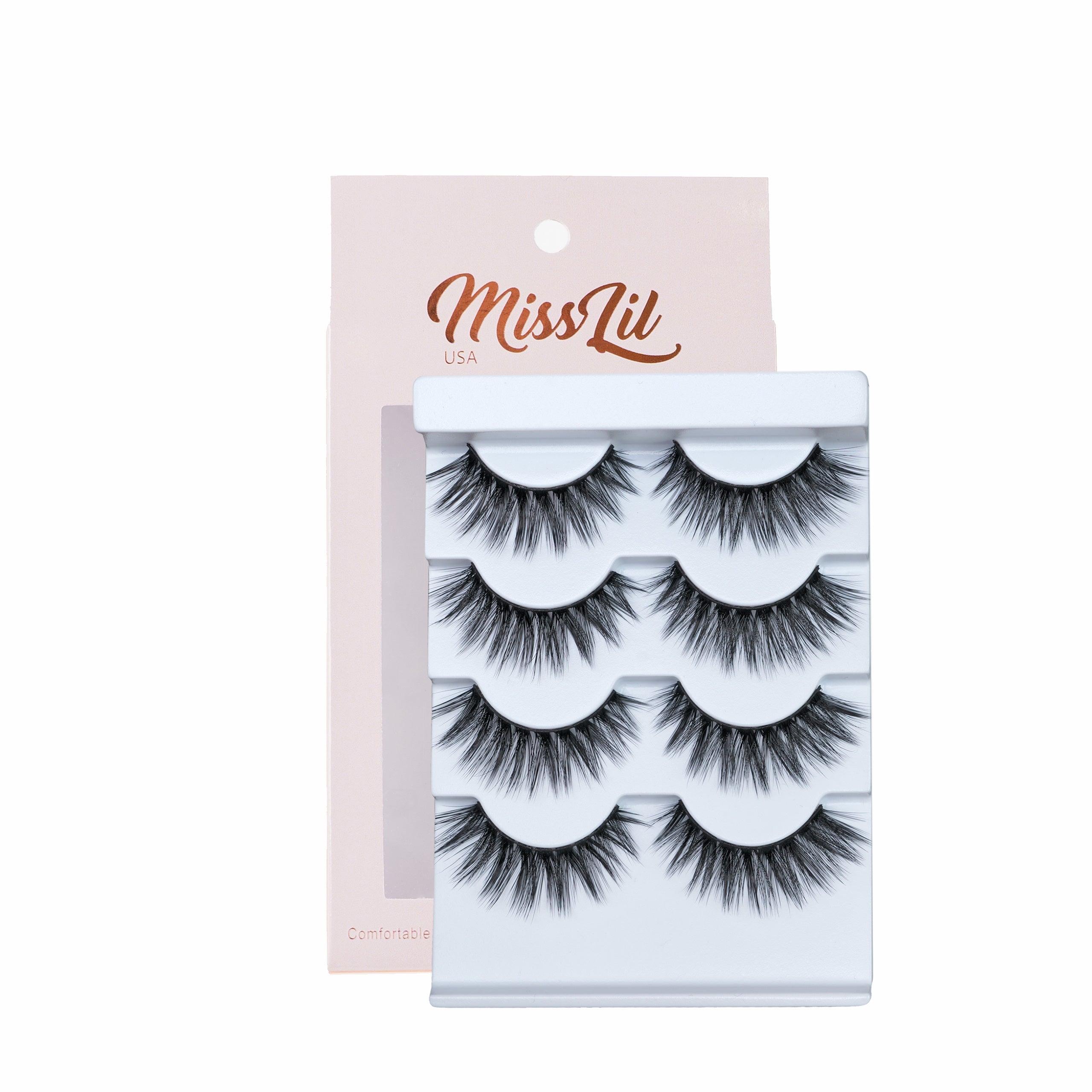 4 Pairs Lashes Classic Collection #24 (Pack of 12) - Miss Lil USA Wholesale