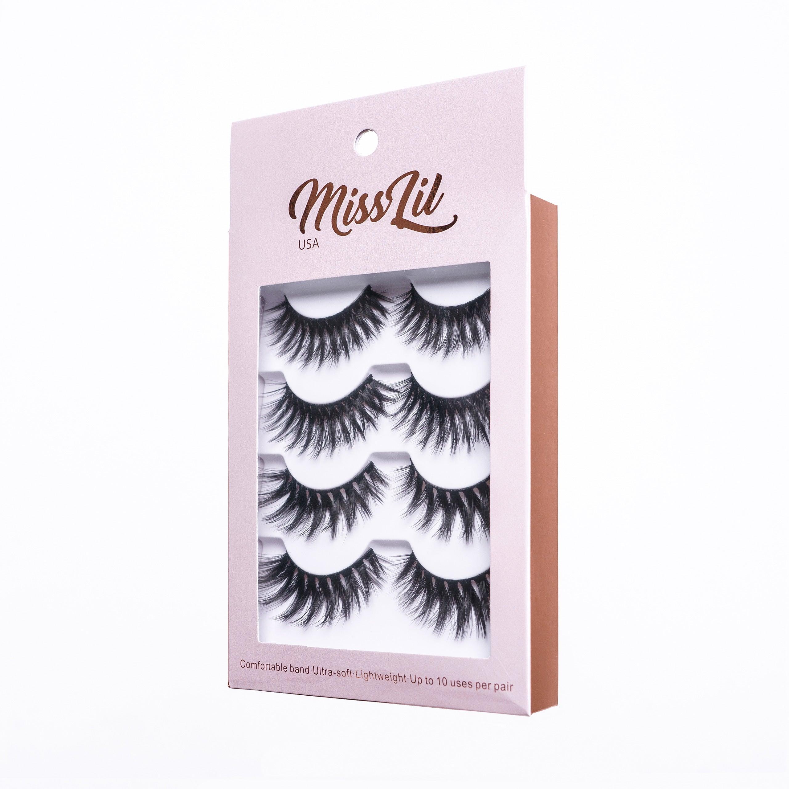 4 Pairs Lashes Classic Collection #8 (Pack of 12) - Miss Lil USA Wholesale